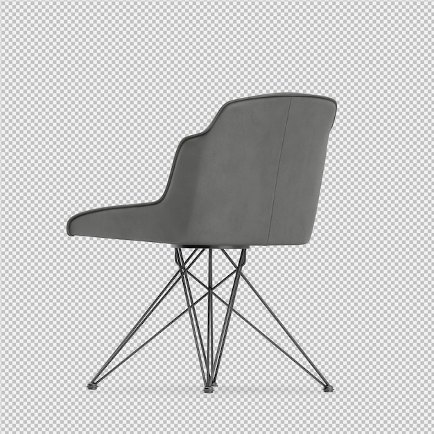 3d render of isometric chair