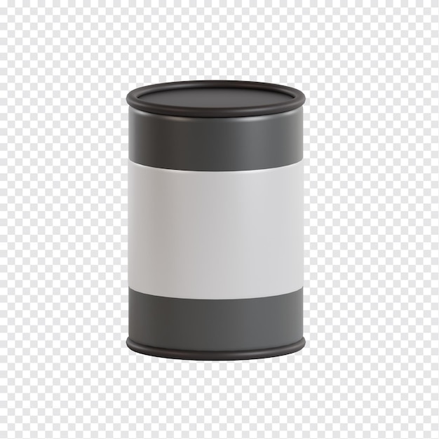 3D Render of a Large Barrel Perfect for Industrial Design Shipping and Storage Concepts