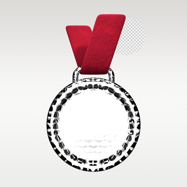 3D Render Level Ranking Medal