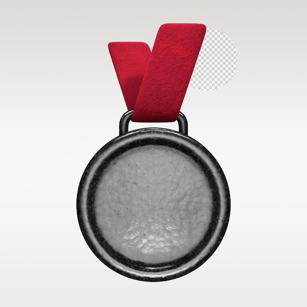 3D Render Level Ranking Medal