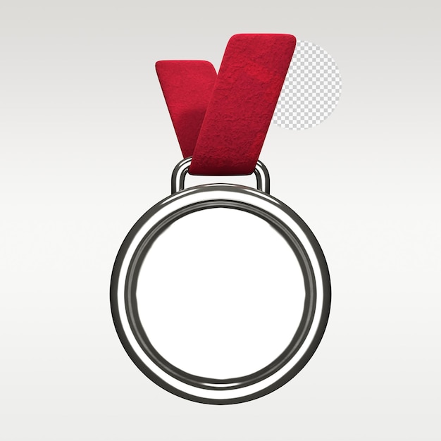 3D Render Level Ranking Medal