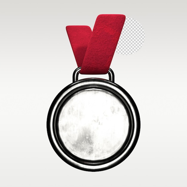 3D Render Level Ranking Medal