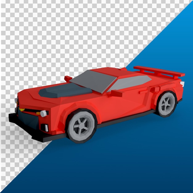 3d render low poly Camaro ZL1 4k resolution