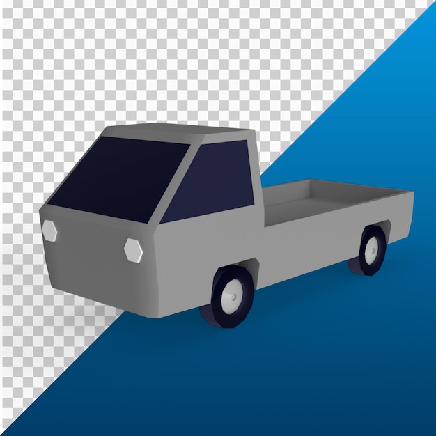 3d render low poly Loader car 4k resolution