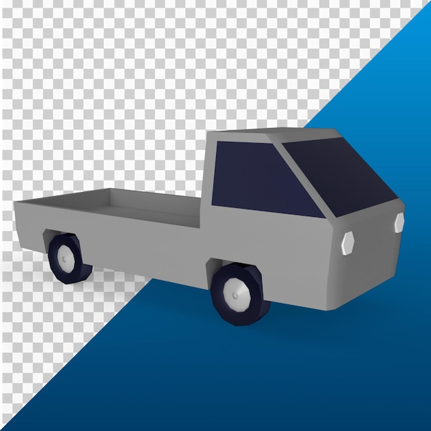 3d render low poly Loader car 4k resolution