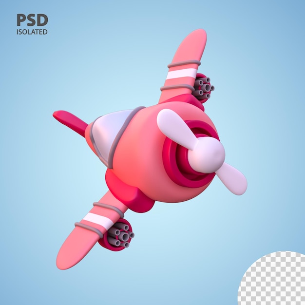 3d render low poly plane 4k resolution