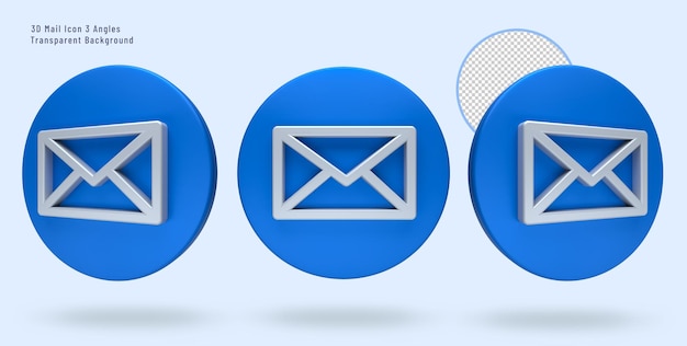 3d render Mail icon high resolution 3d render icon