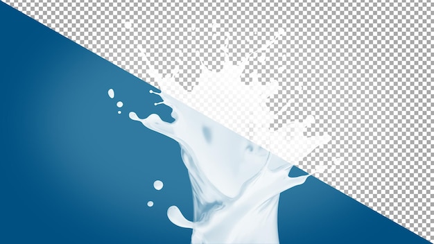 3d render milk splashed transparent background clipping path Milk splash png Milk png Milk splash