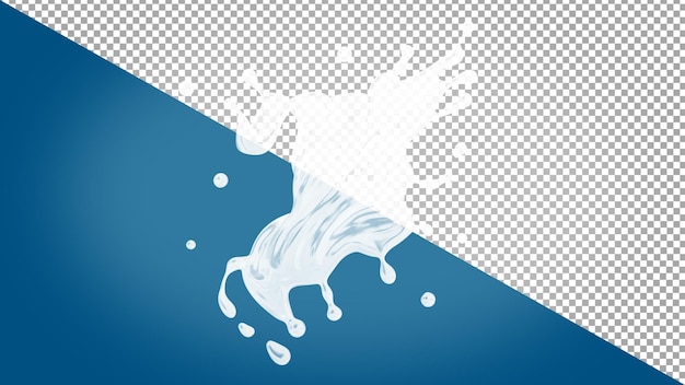 3d render milk splashed transparent background clipping path Milk splash png Milk png Milk splash