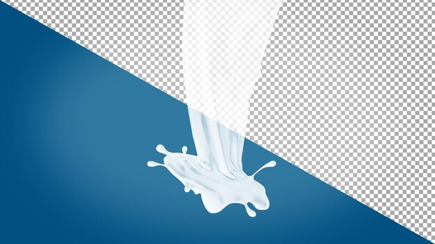 3d render milk splashed transparent background clipping path Milk splash png Milk png Milk splash