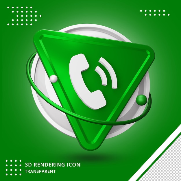 3d render mobile phone or call icon design