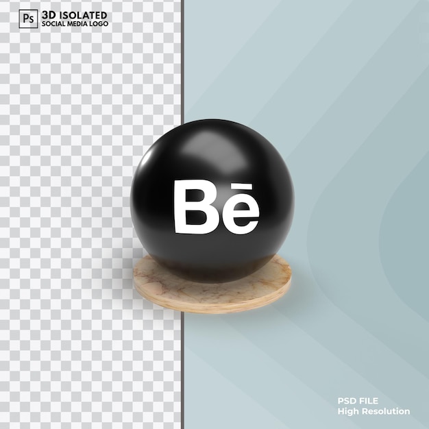 3D render modern social media icon premium Psd