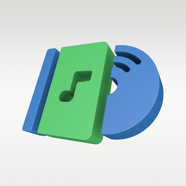 3D Render Music Icon - Symbol