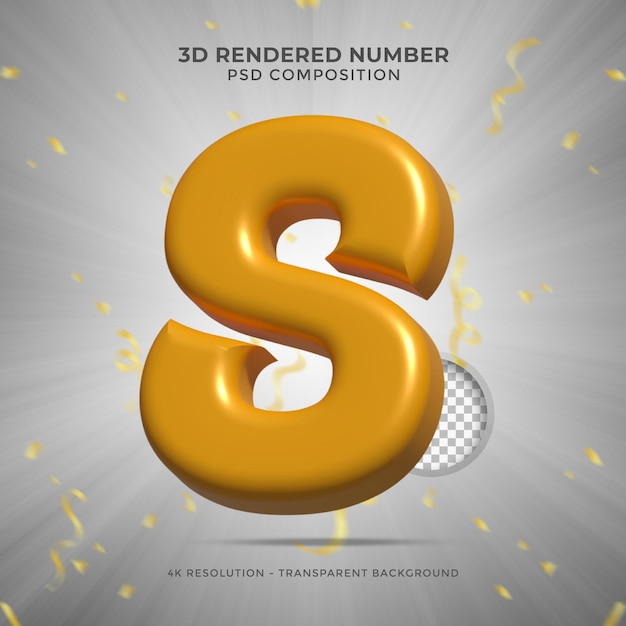 3d render numbers Party birthday celebrate anniversary and wedding font Realistic design elements