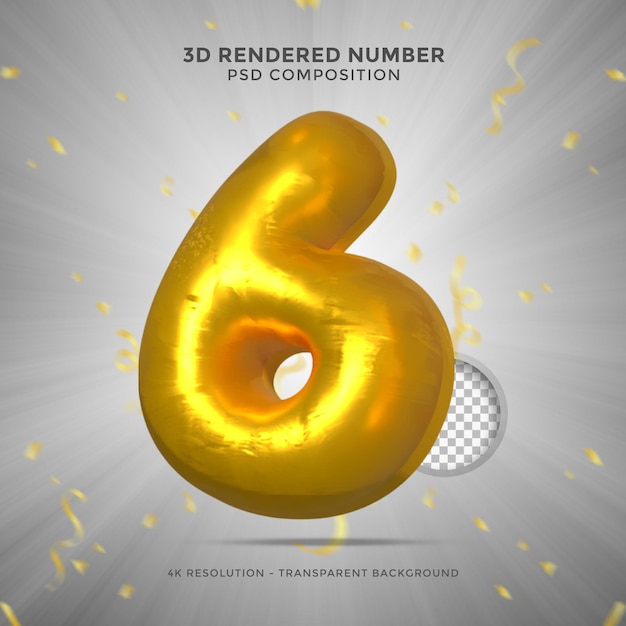 3d render numbers Party birthday celebrate anniversary and wedding font Realistic design elements