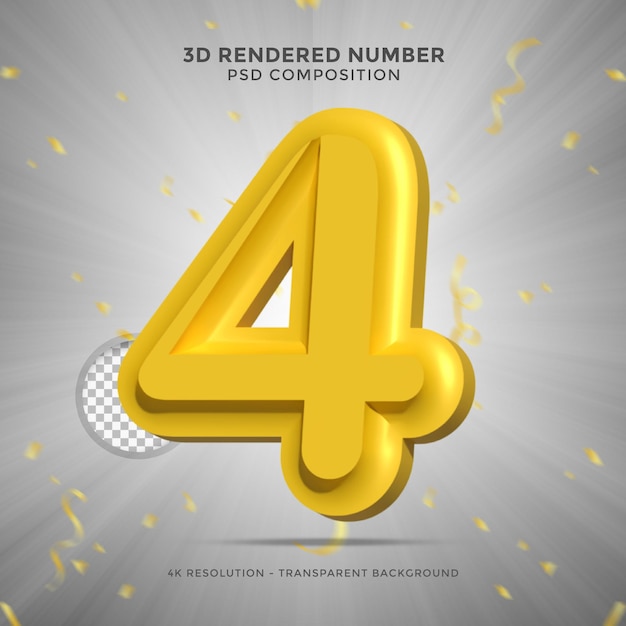 3d render numbers Party birthday celebrate anniversary and wedding font Realistic design elements