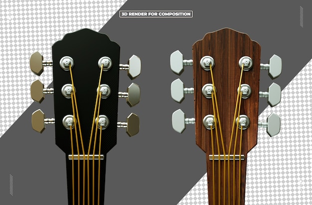 3d render object guitar sound