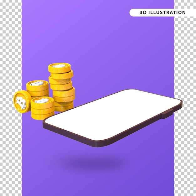 3D render Online money transfer payment