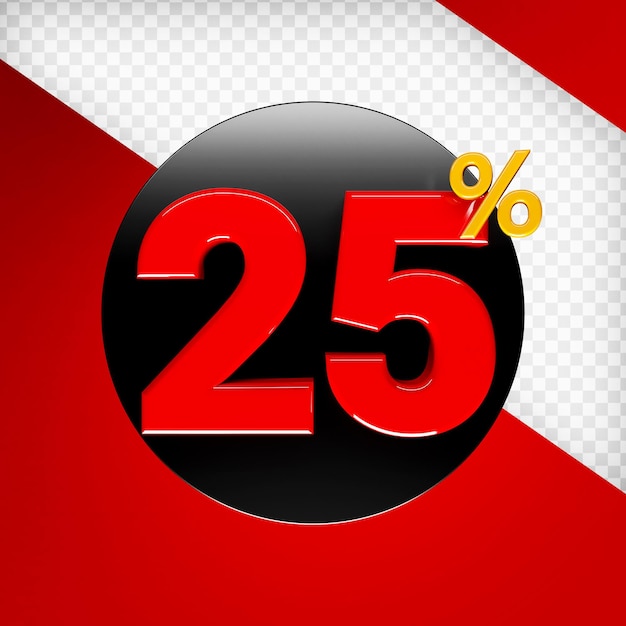 3D render percentage premium psd