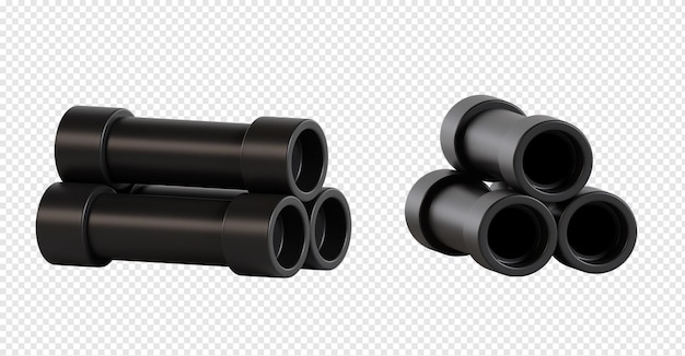 3D Render of a Pile of Pipes Perfect for Industrial Design Construction and Infrastructure Concepts