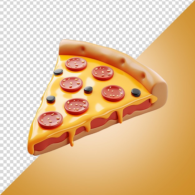 3d render pizza slice png