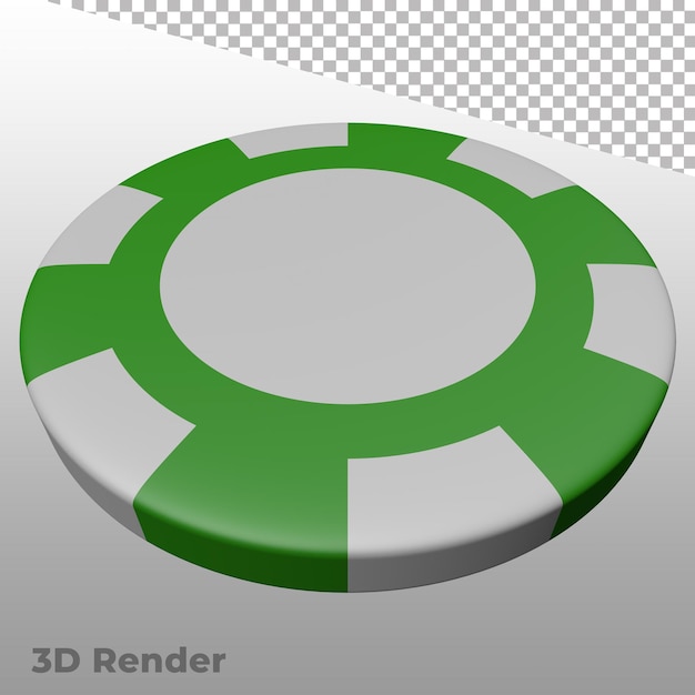 3D Render Poker Chips