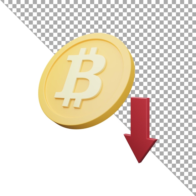 3d render price down bitcoin