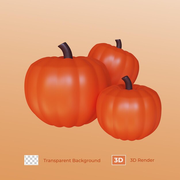 3D Render Pumpkins For Thanksgiving