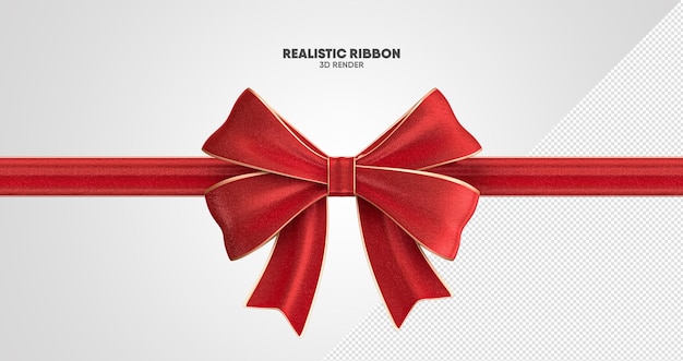 3D Render Realistic Ribbon isolated for composition