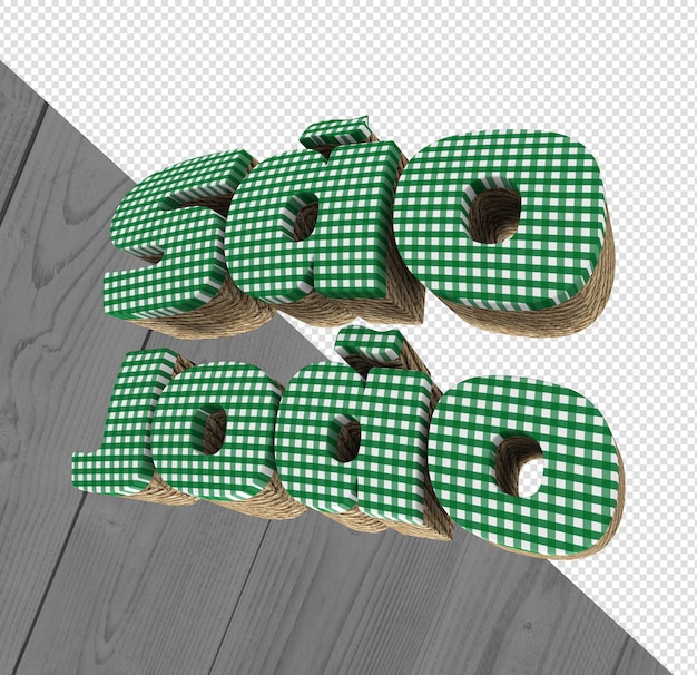 3d render sao joao with wood for party in brazilian festa junina