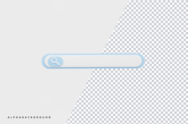 3d render search bar PSD