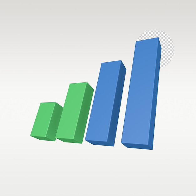 3D Render Signal Battery Wifi Icon Symbol