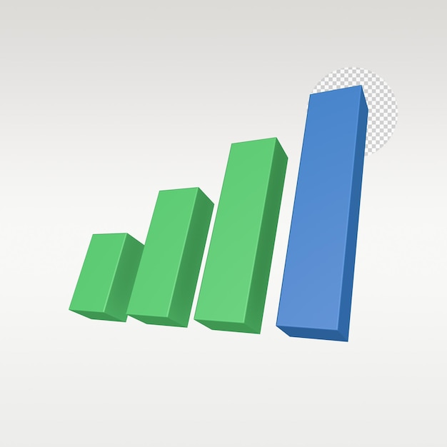 3D Render Signal Battery Wifi Icon Symbol