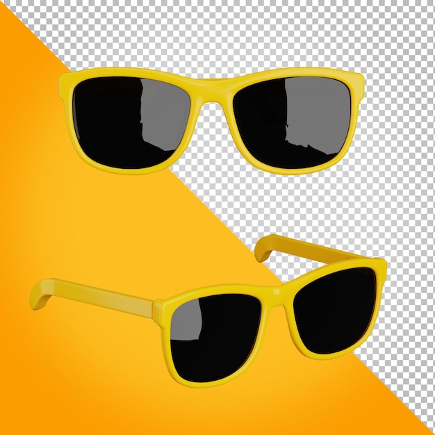 3d render of Sunglasses isolated on transparent background