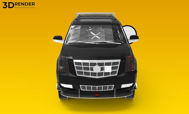 3d render SUV Car on transparent background