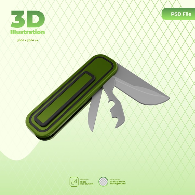 3d render Swiss Knife