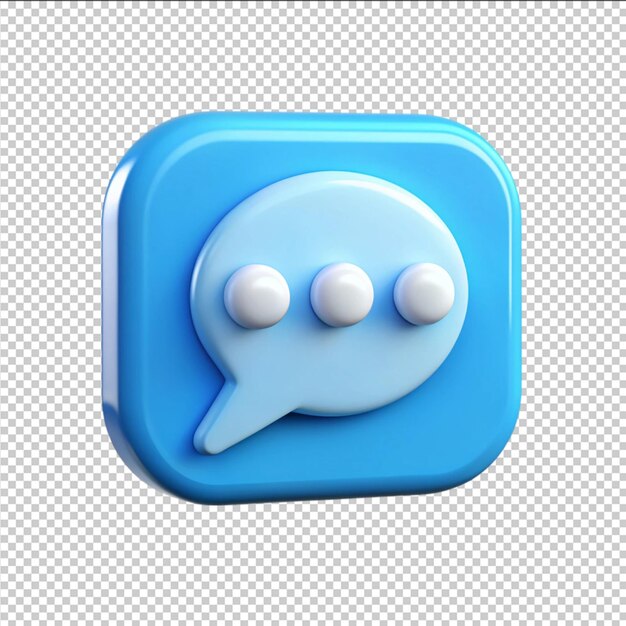 PSD 3d render talk chat bubbles comment app icon