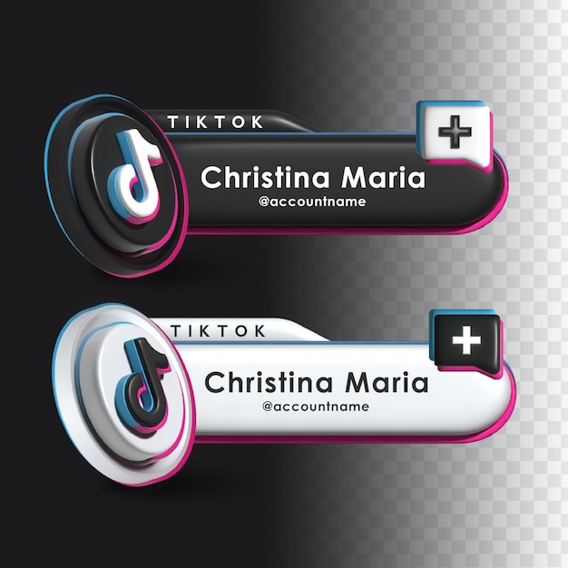 PSD 3d render tiktok promotion design