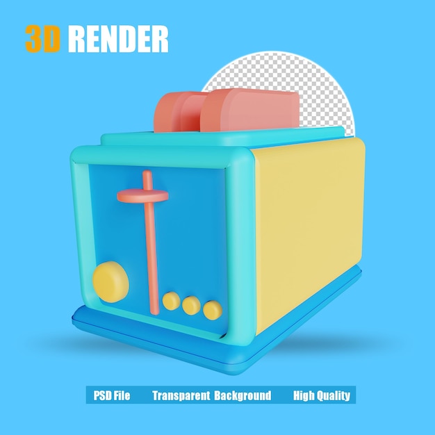 3D RENDER TOASTER