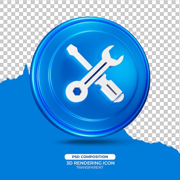 3d render tool icon illustration