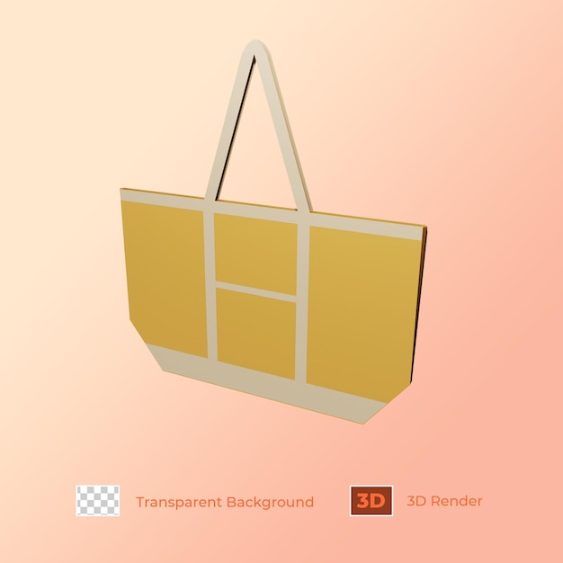 3D Render Tote Bag