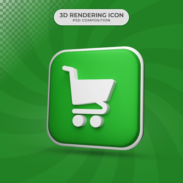 3d render of trolley icon design