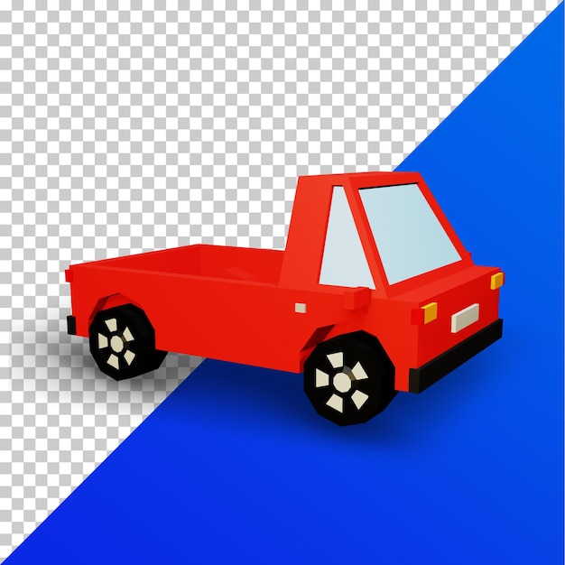 3d render vehicle Low Poly Design