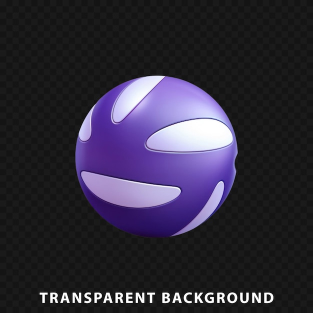 3D Render Volleyball isolated on transparent background