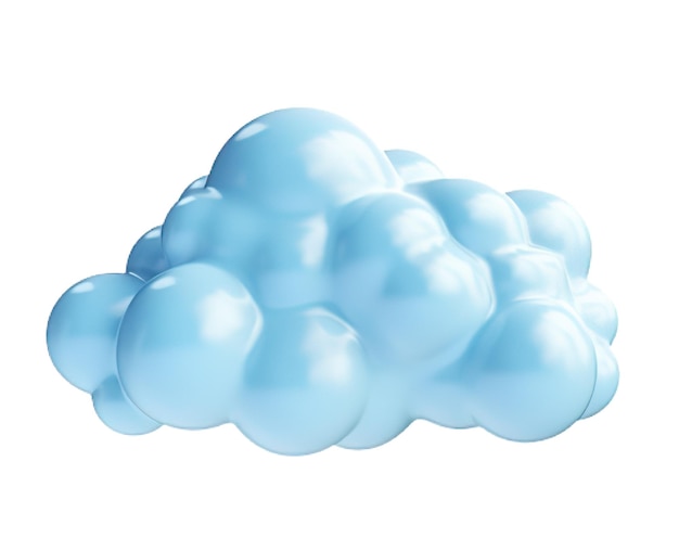 3D render of weather cloud isolated on transparent background