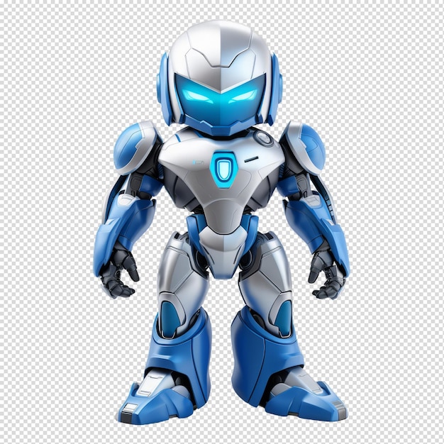 3D Render White Robot