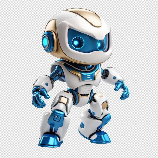 3D Render White Robot