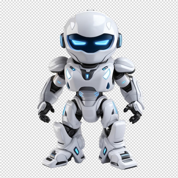 3D Render White Robot