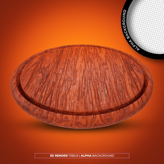 3D render wooden board for composition