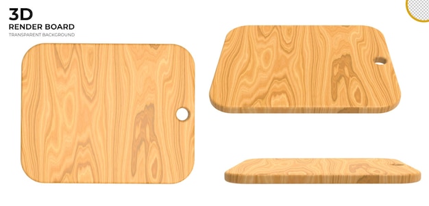 3d render wooden cutting board used for mockup or display product